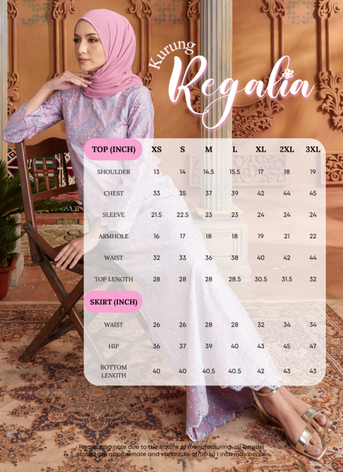 Kurung Sulam Regalia -  Purple Lilac