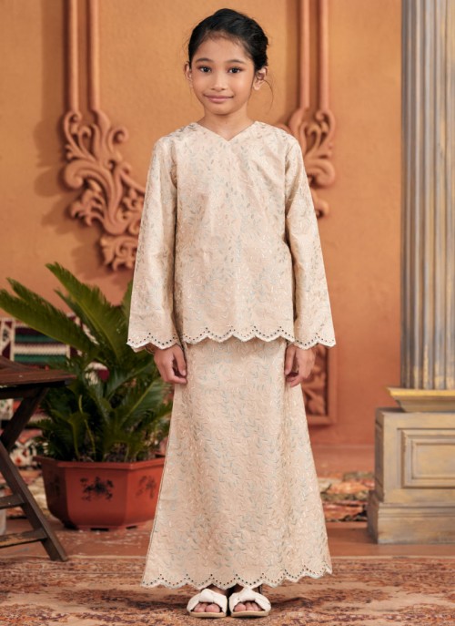 Kurung Sulam Little Regalia - Almond Brown