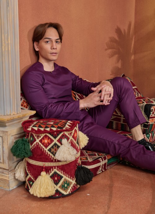 Baju Melayu Shakeef - Purple Violet