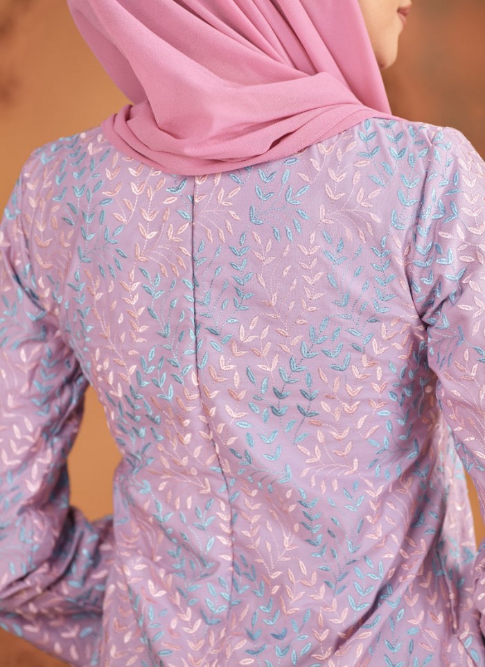 Kurung Sulam Regalia -  Purple Lilac