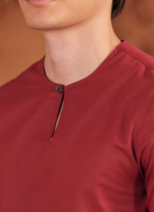 Baju Melayu Shakeef - Burgundy Red