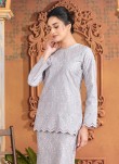 Kurung Sulam Regalia -  Silver Grey