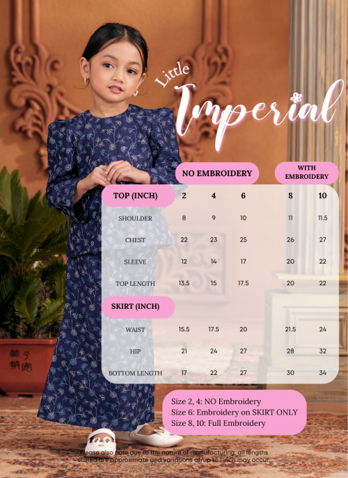 Kurung Sulam Little Imperial -  Midnight Green