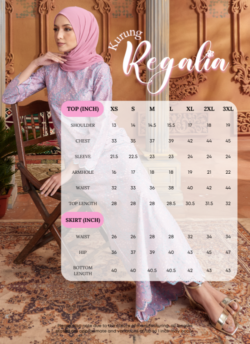 Kurung Sulam Regalia -  Rosy Pink