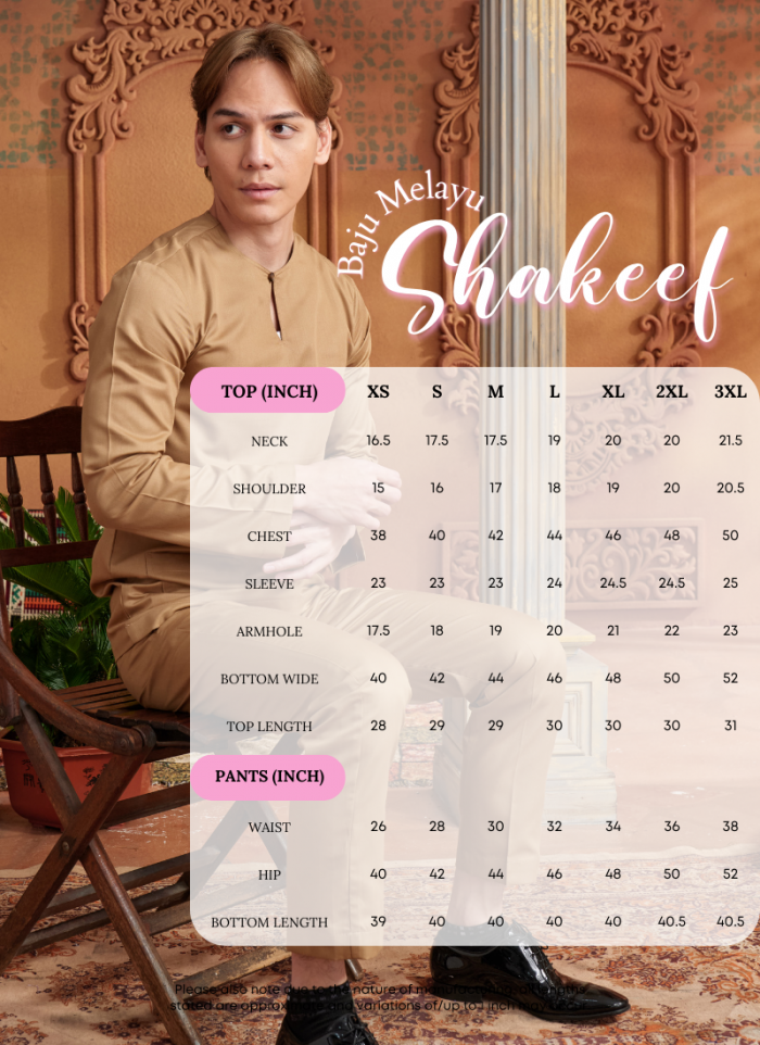 Baju Melayu Shakeef - Golden Yellow