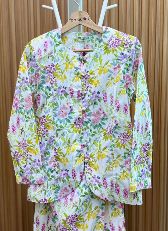 Mini Kebaya in Botanical White
