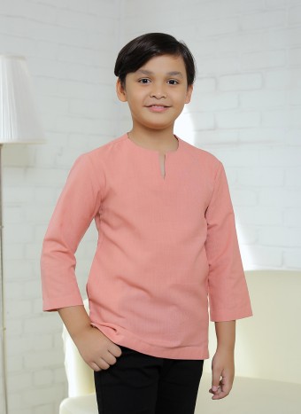 Kurta Little Eshaan in Salmon