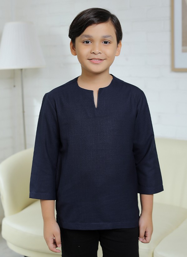 Kurta Little Eshaan in Dark Blue