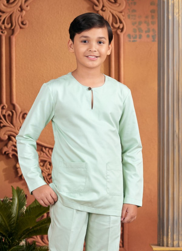 Baju Melayu Little Shakeef - Icy Green