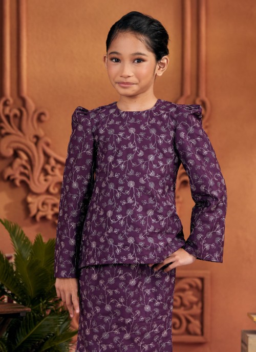 Kurung Sulam Little Imperial -  Purple Violet