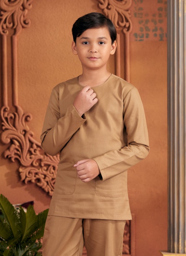 Baju Melayu Little Shakeef - Tortilla Brown