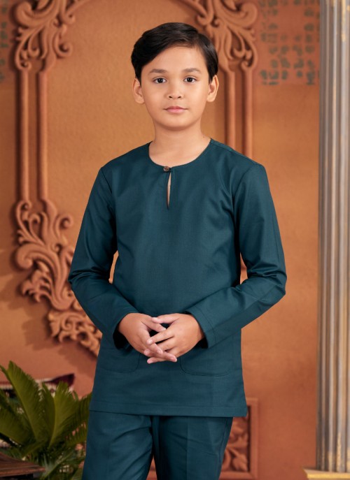 Baju Melayu Little Shakeef - Midnight Green