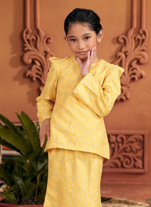 Kurung Sulam Little Imperial -  Golden Yellow