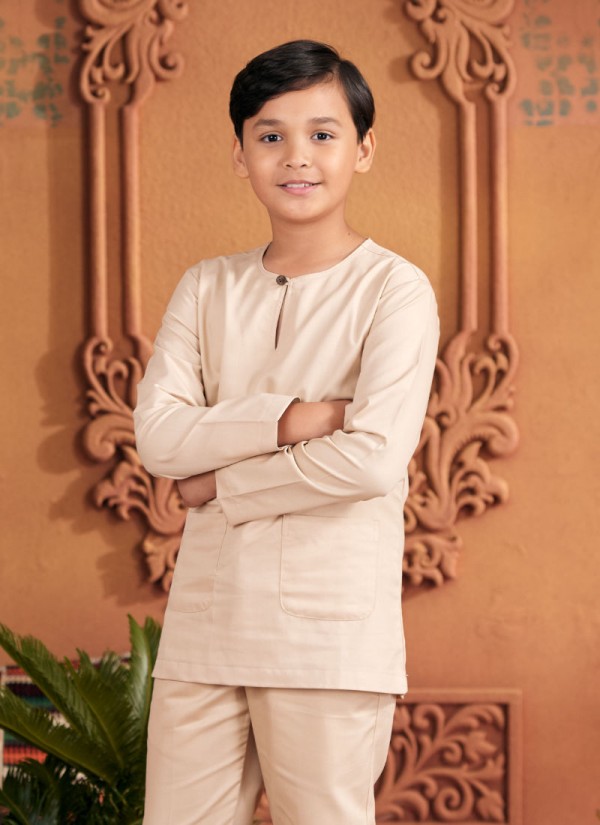 Baju Melayu Little Shakeef - Almond Brown