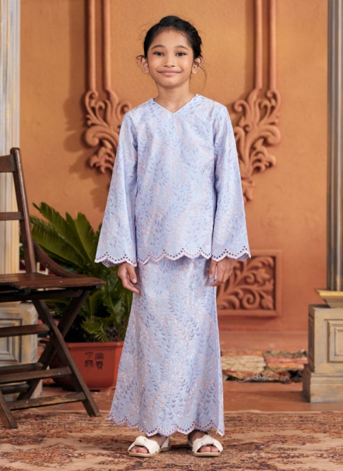 Kurung Sulam Little Regalia -  Cloud Blue