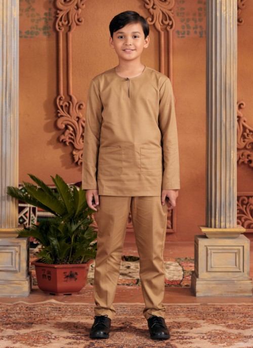 Baju Melayu Little Shakeef - Tortilla Brown