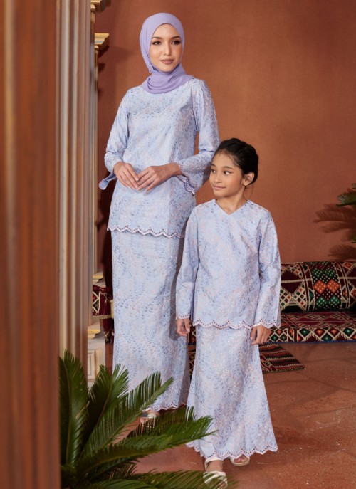 Kurung Sulam Little Regalia -  Cloud Blue