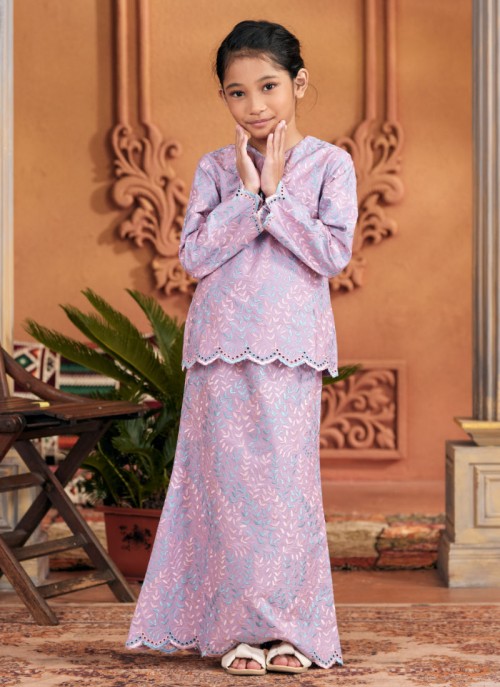 Kurung Sulam Little Regalia - Purple Lilac