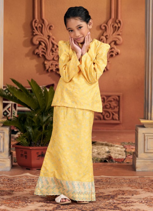 Kurung Sulam Little Imperial -  Golden Yellow