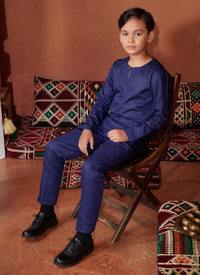 Baju Melayu Little Shakeef - Navy Blue