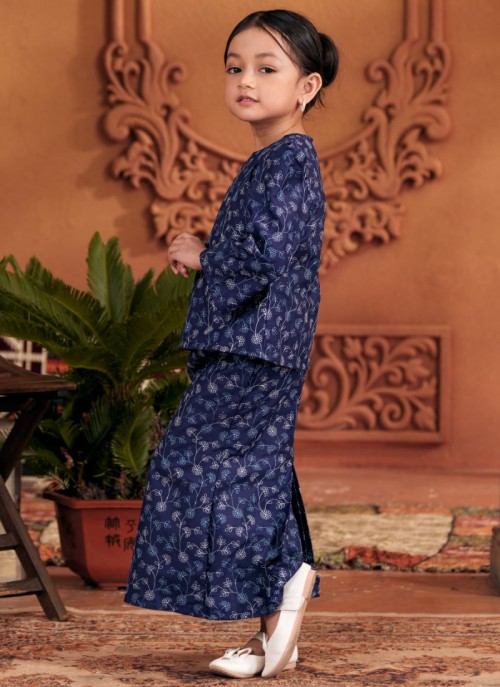 Kurung Sulam Little Imperial -  Navy Blue