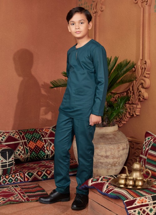 Baju Melayu Little Shakeef - Midnight Green