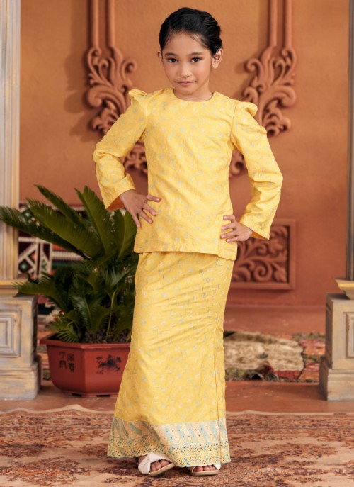 Kurung Sulam Little Imperial -  Golden Yellow