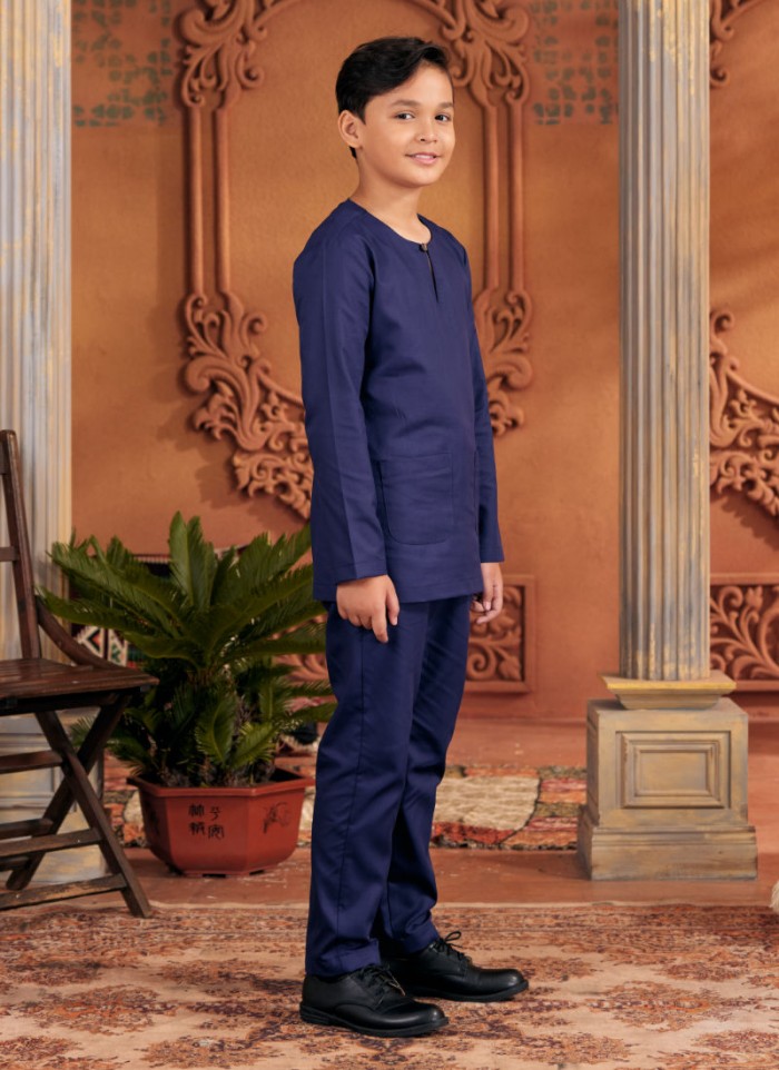 Baju Melayu Little Shakeef - Navy Blue