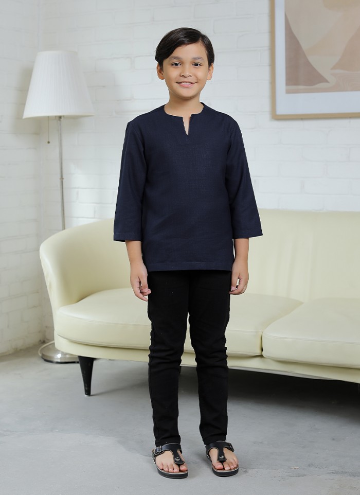 Kurta Little Eshaan in Dark Blue