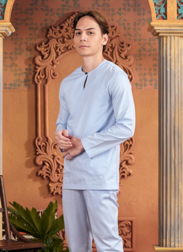 Baju Melayu Shakeef - Cloud Blue