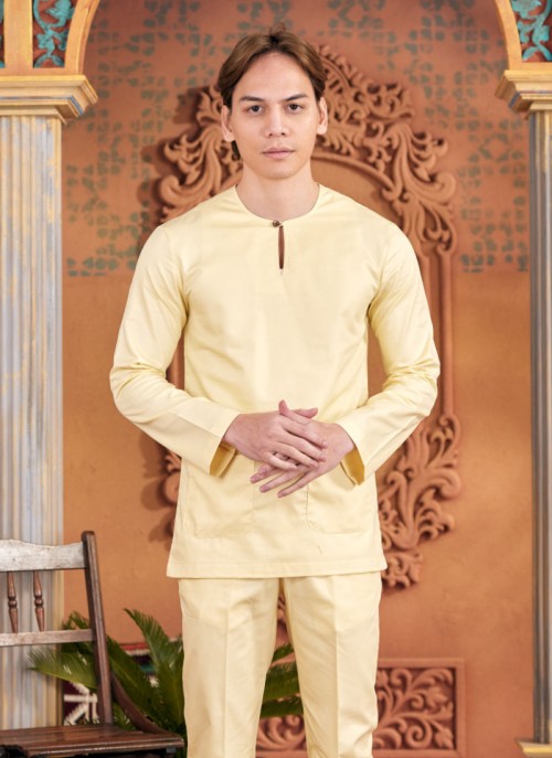 Baju Melayu Shakeef - Pale Yellow