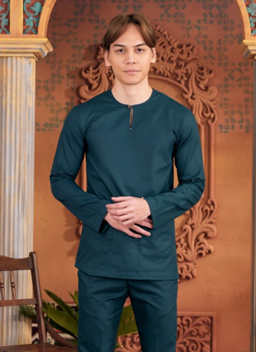 Baju Melayu Shakeef - Midnight Green