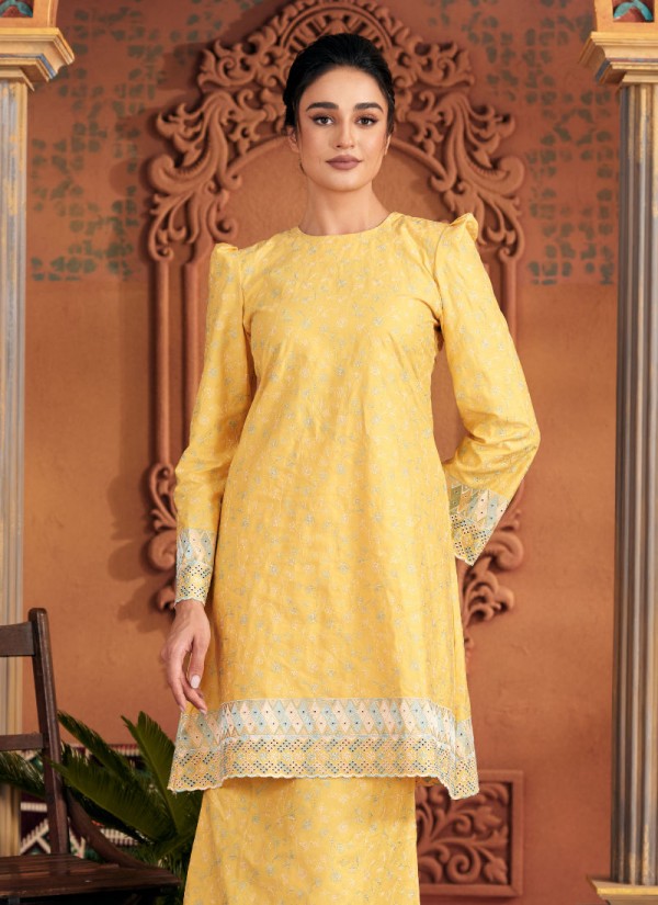 Kurung Sulam Imperial -  Golden Yellow