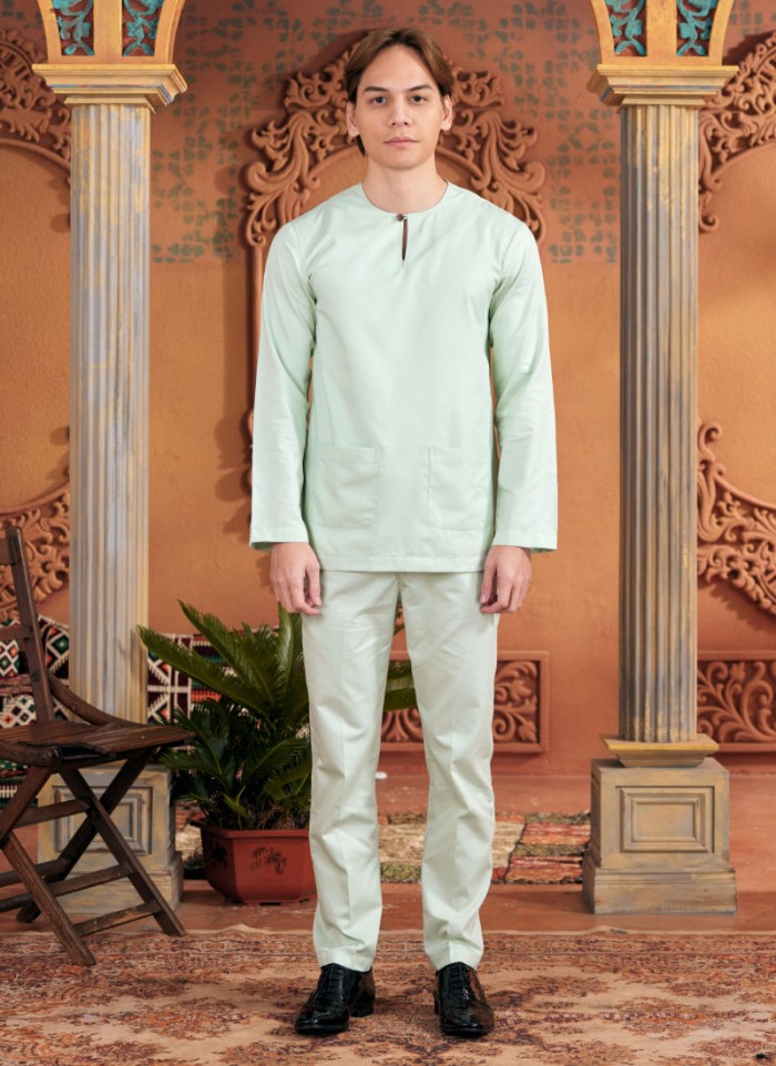 Baju Melayu Shakeef - Icy Green