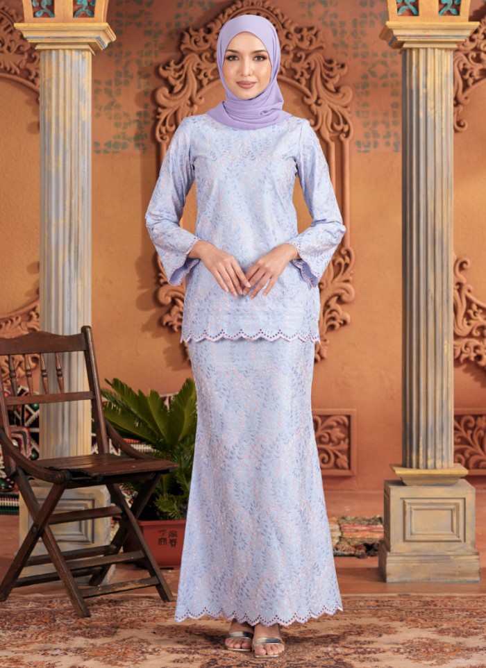 Kurung Sulam Regalia -  Cloud Blue