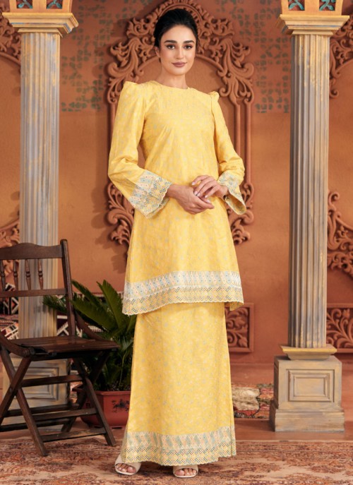 Kurung Sulam Imperial -  Golden Yellow