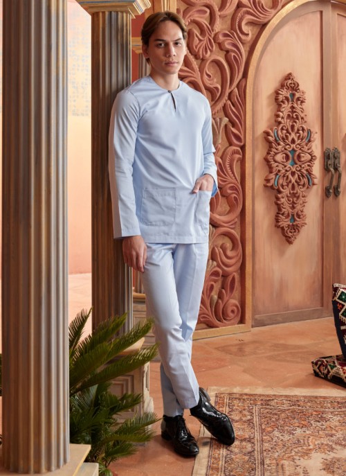 Baju Melayu Shakeef - Cloud Blue