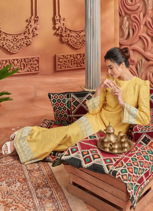 Kurung Sulam Imperial -  Golden Yellow