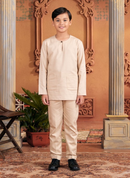 Baju Melayu Little Shakeef - Almond Brown