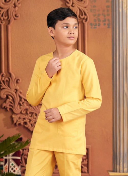 Baju Melayu Little Shakeef - Golden Yellow