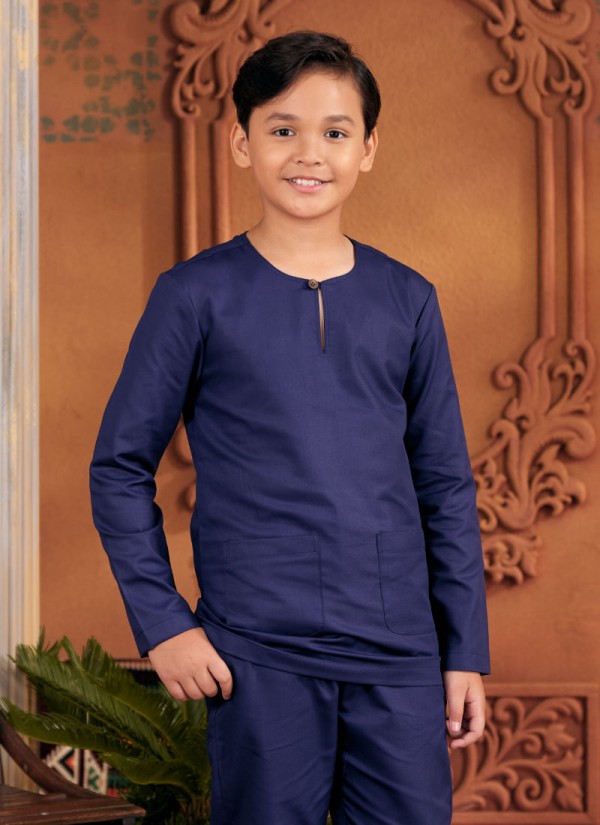 Baju Melayu Little Shakeef - Navy Blue