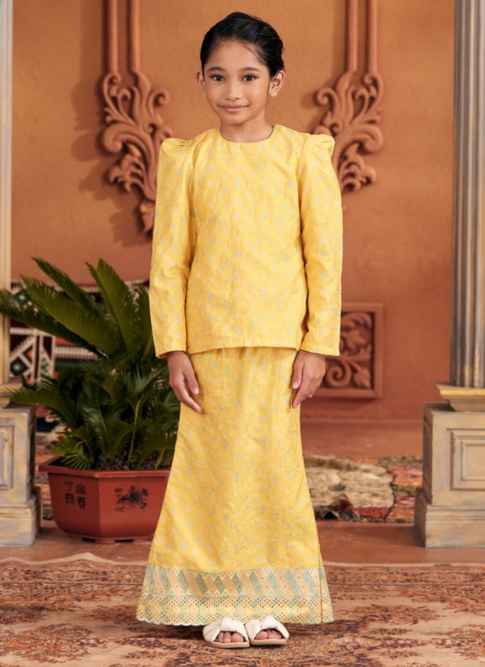 Kurung Sulam Little Imperial -  Golden Yellow