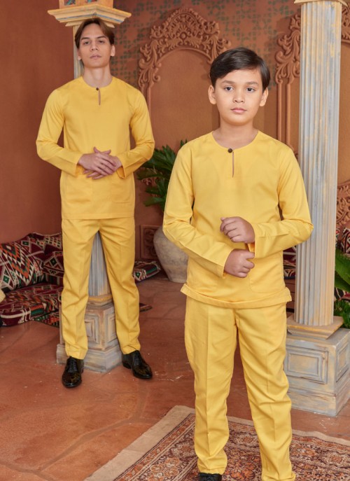 Baju Melayu Little Shakeef - Golden Yellow