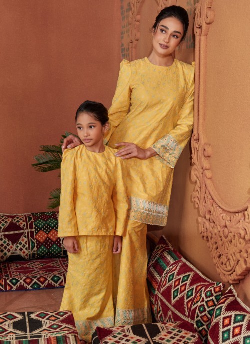 Kurung Sulam Little Imperial -  Golden Yellow