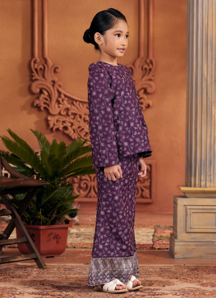 Kurung Sulam Little Imperial -  Purple Violet