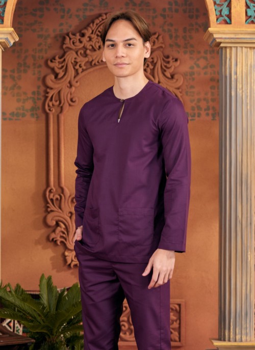 Baju Melayu Shakeef - Purple Violet