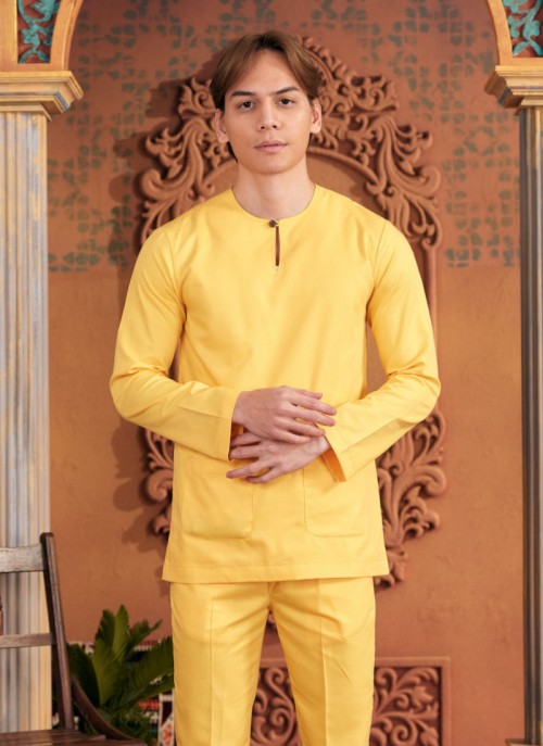 Baju Melayu Shakeef - Golden Yellow
