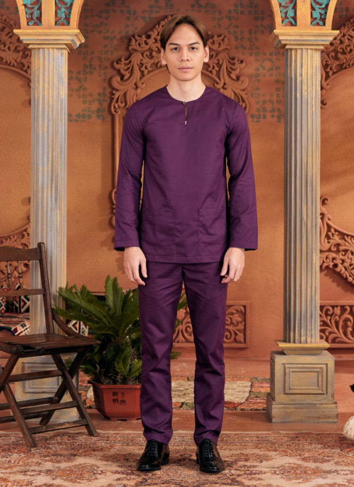 Baju Melayu Shakeef - Purple Violet